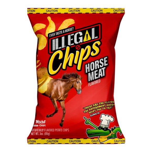 MSCHF Kitchen New Vegan Mschf Illegal Potato Chips Horse Meat